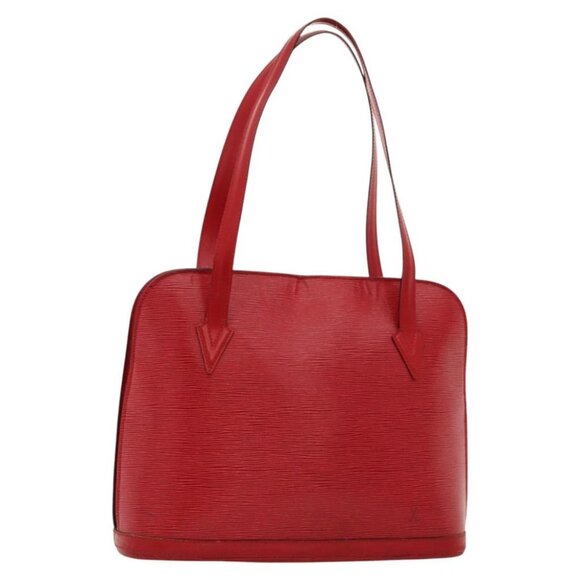 LOUIS VUITTON Epi Lussac Shoulder Bag Red M52287 LV Auth sw322 - Picture 1 of 16